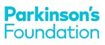 Logo of Parkinson's Foundation in blue text.