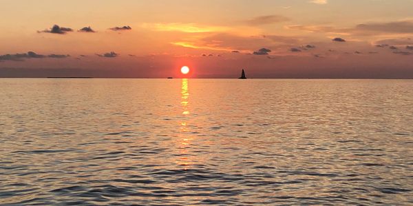sunset cruise around key west with Tiki Boat Adventures