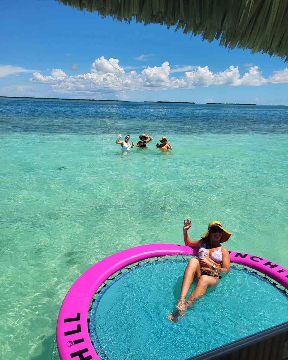 Chillin at the Key West sandbar with Tiki Boat Adventures Key West Sandbar Charter