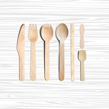 wood cutlery set