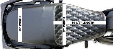 Close picture of bike seat.
