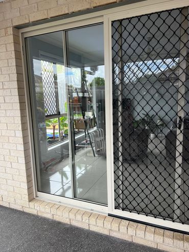 After shot of a toughened door Reglaze