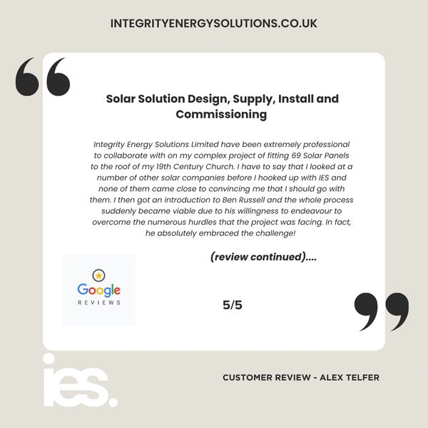 Solar Solution Installation, Integrity Energy Solutions, Customer Review, Google, Renewables