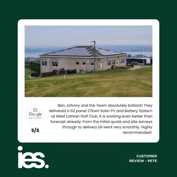 Golf Club Solar & Battery Install, Integrity Energy Solutions, Customer Review, Google, Renewables