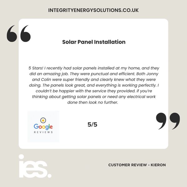 Solar Panel Installation, Integrity Energy Solutions, Customer Review, Google, Renewables