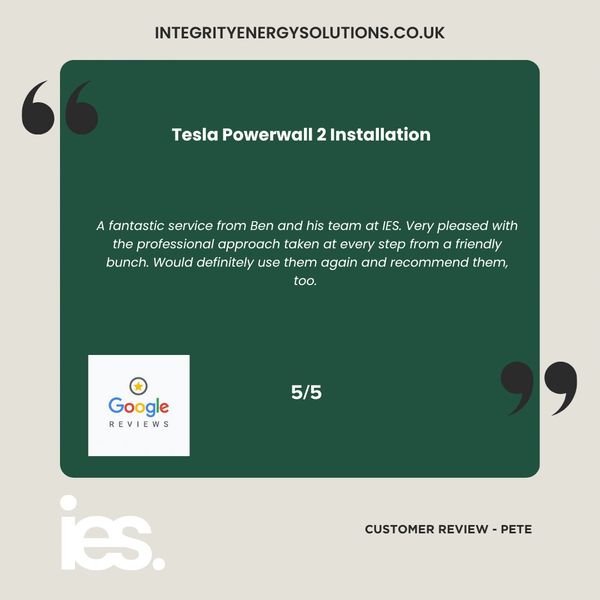 Tesla Powerwall 2 Installation, Integrity  Energy Solutions, Customer Review, Google, Renewables
