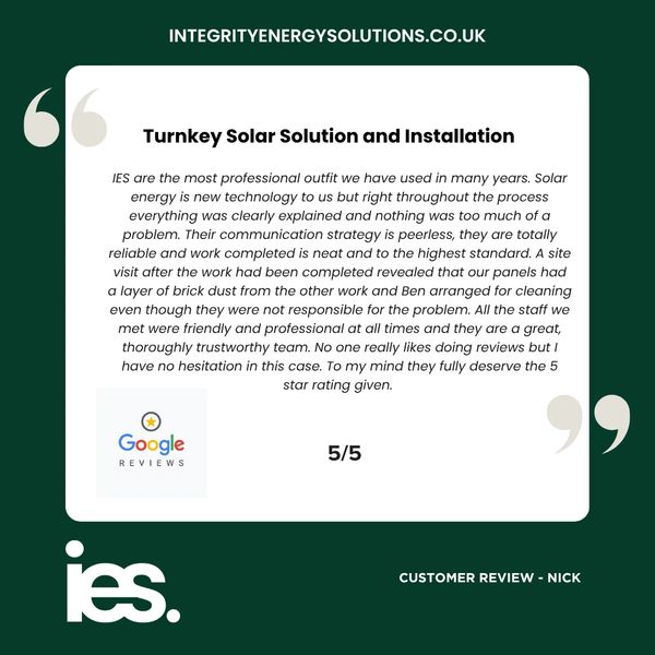 Solar and Battery Installation, Integrity   Energy Solutions, Customer Review, Google, Renewables