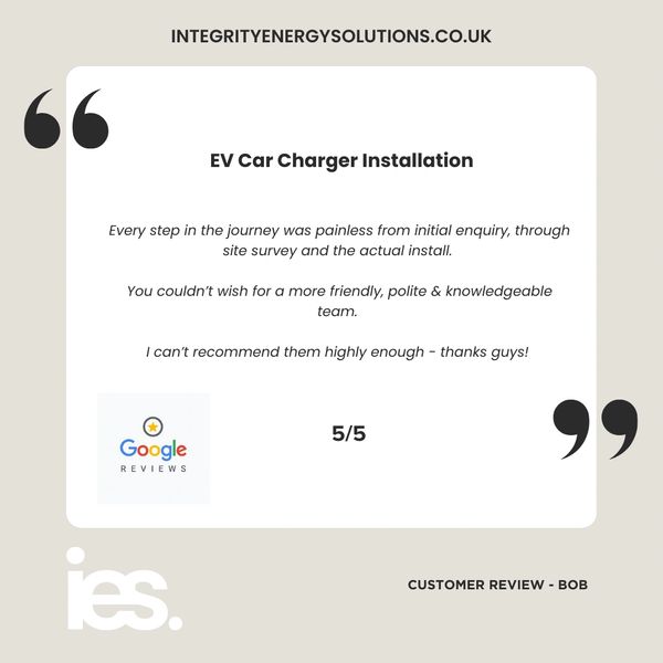 EV Car Charger Installation, Integrity  Energy Solutions, Customer Review, Google, Renewables