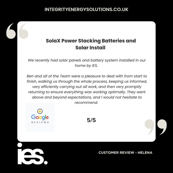SolaX Power Battery Solar Install, Integrity  Energy Solutions, Customer Review, Google, Renewables