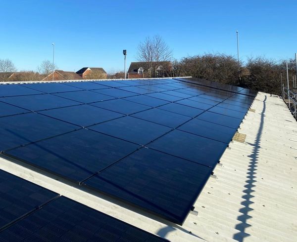 Solar Panels, On Roof, Factory, Riggley Tin, Integrity Energy Solutions, North East Renewables