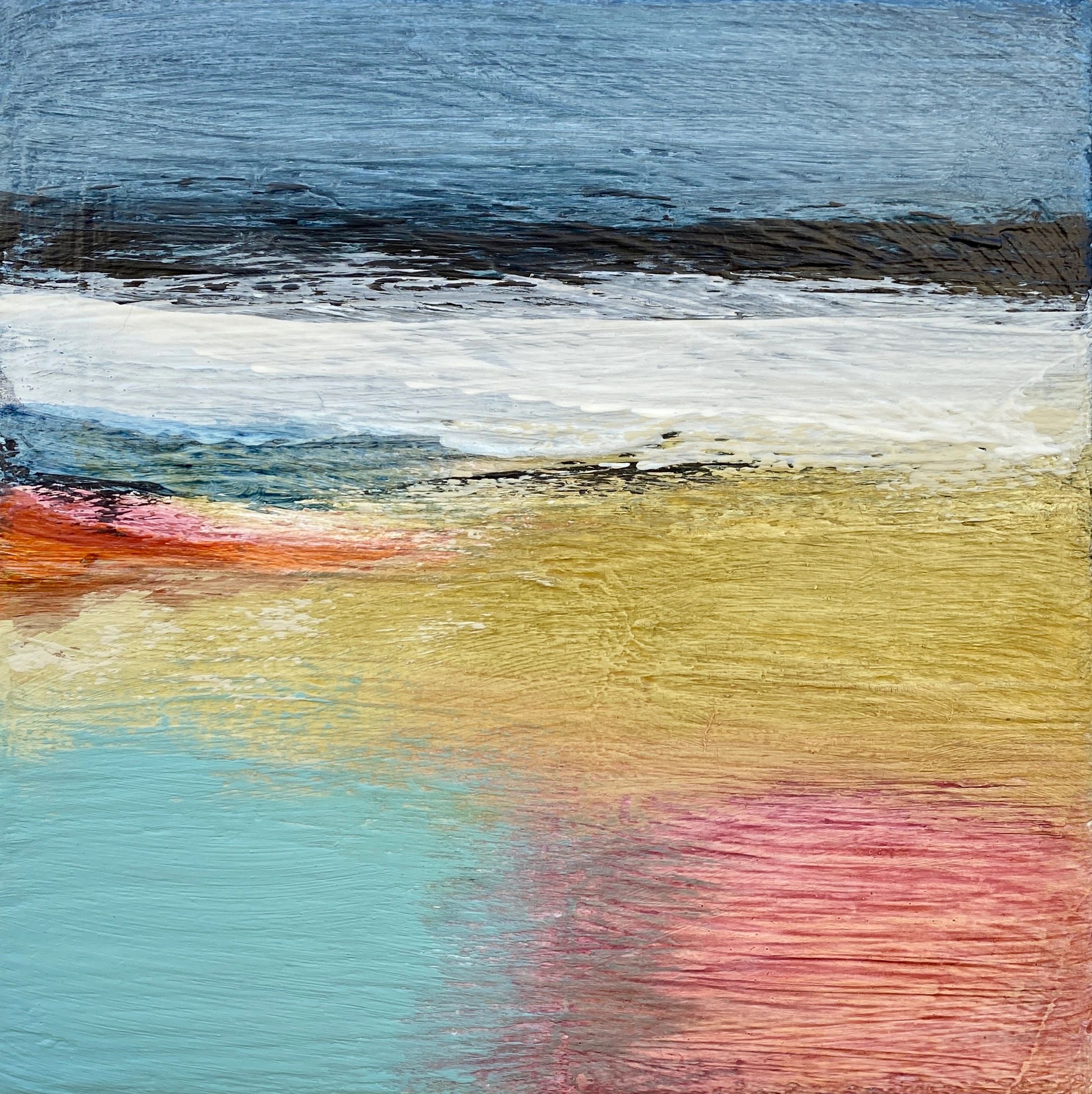 small impactful colourful painting on canvas
