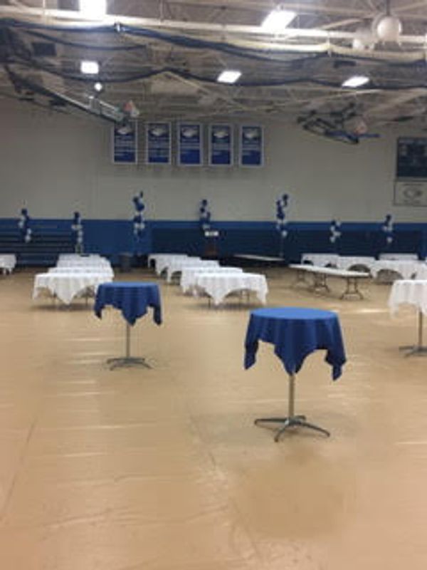 Tables setup for frontier school district