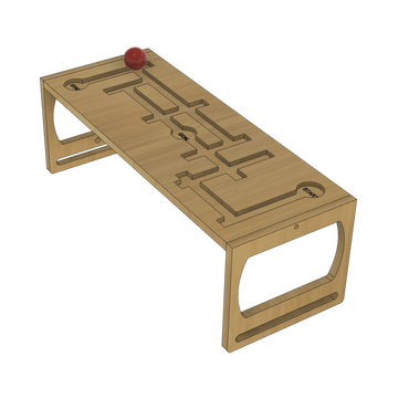 Tabletop strategy game, multi-functional where its a balance ball maze on the opposite side