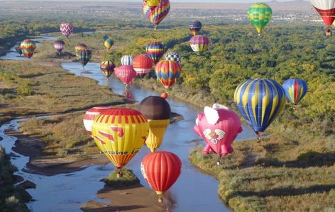 The Rio Grande River during Balloon Fiesta