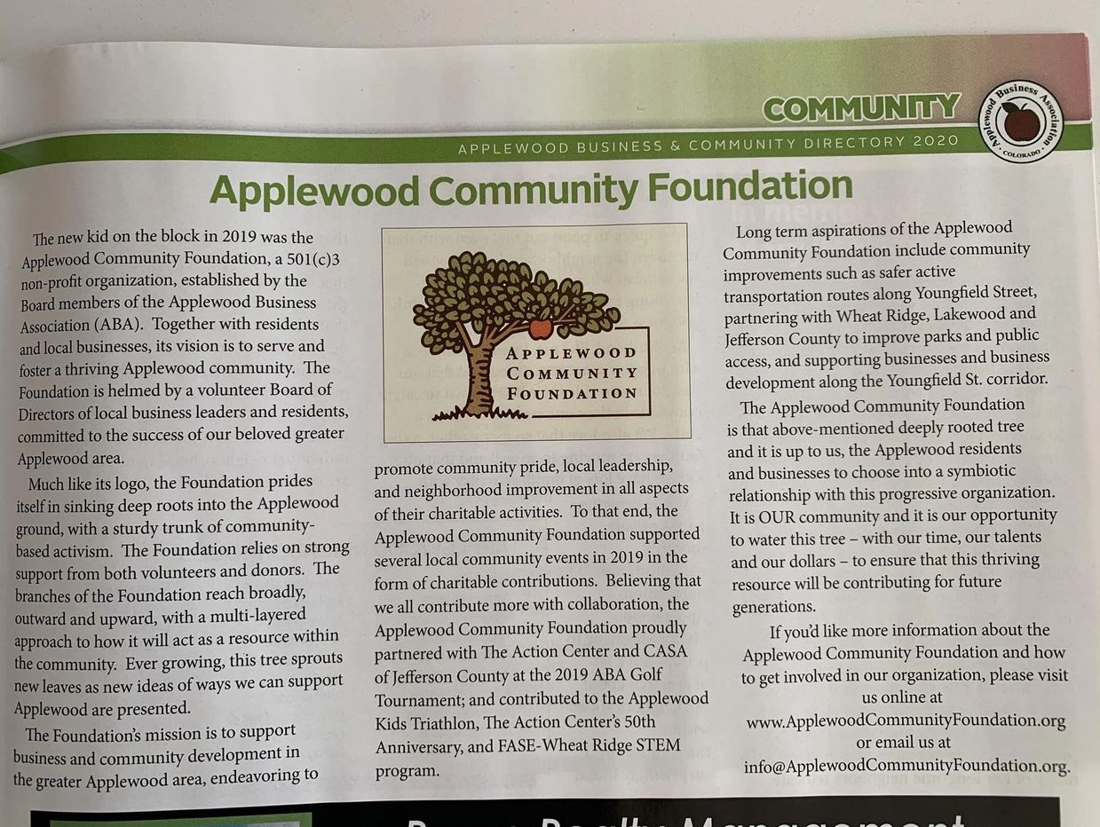 Applewood Community Foundation Applewood Business Association Directory