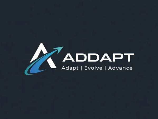 Logo of ADDAPT with a dynamic arrow and the motto 'Adapt | Evolve | Advance'.