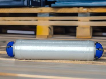 Folienabroller Folien-Schreck auf einer Palette