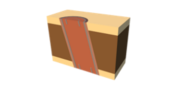 Barrier Material Inserted 3D representation