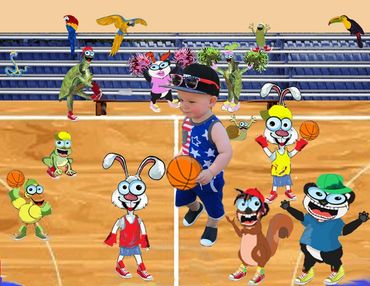 Smiling kids painting colorful animals in a fun art activity