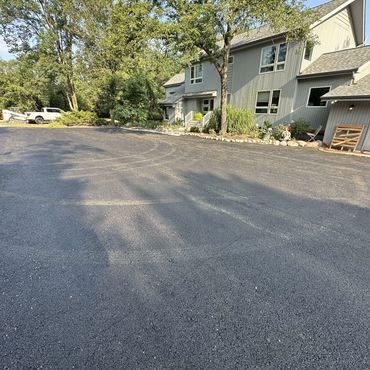 Asphalt driveway for one of our clients in Libertyville, IL.
