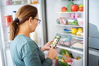 Customer searching for food products