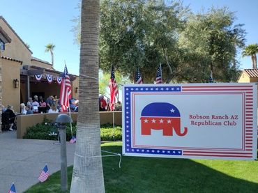 RRAZRC social mixer on Robson Ranch Hermosa Ballroom patio