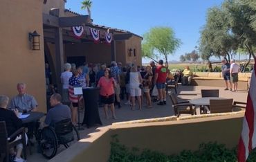 RRAZRC members hold social mixer on Robson Ranch Hermosa Ballroom patio