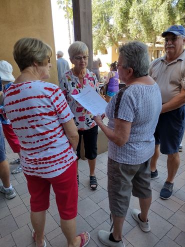 RRAZRC members hold social mixer on Robson Ranch Hermosa Ballroom patio