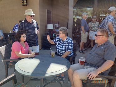 RRAZRC members hold social mixer on Robson Ranch Hermosa Ballroom patio