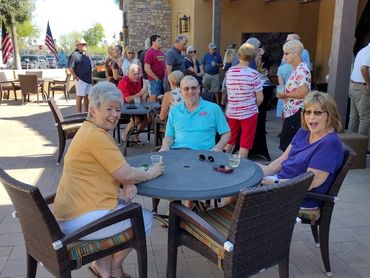 RRAZRC members hold social mixer on Robson Ranch Hermosa Ballroom patio