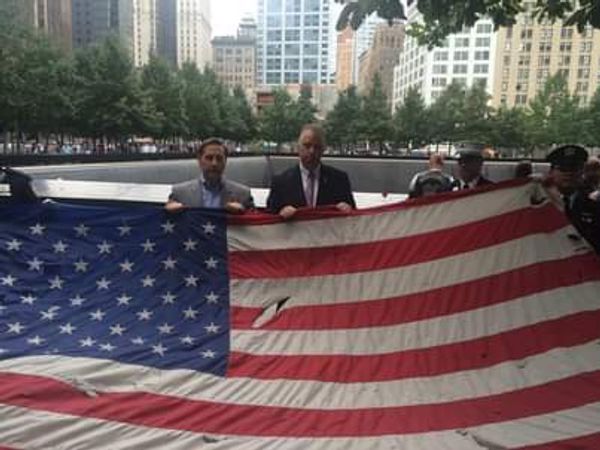 Flag rescued from Ground Zero