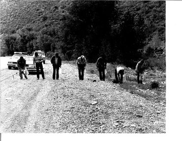 Utah police on the scene of the recovery of Marty Shook's body in 1982. (Photo: Wasatch Co. Sheriff'