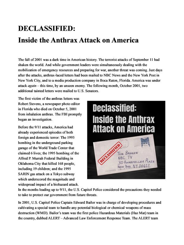 BLOG - AMERITHRAX