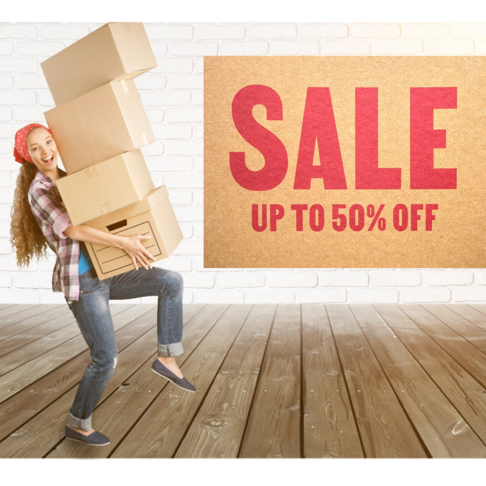 Save up to 50% on moving boxes and moving supplies.