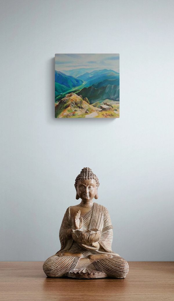 Val Camonica, oil on canvas, 12" x 12" Available, Mel Fiorentino Studios