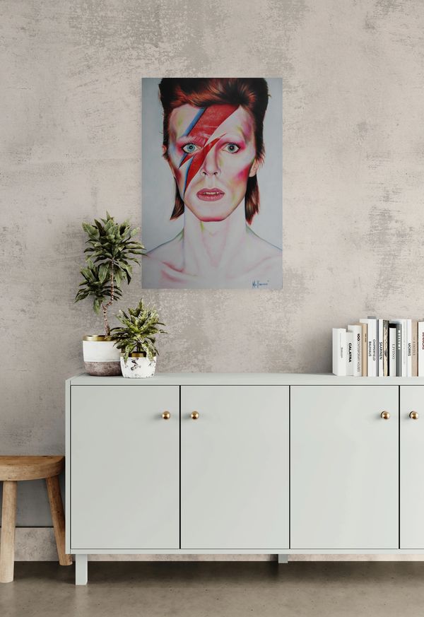 Aladdin Sane, oil on canvas, 36" x 24" Available by Mel Fiorentino