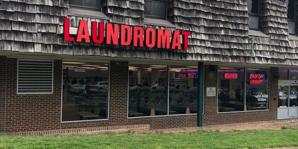 exterior laundromat sign