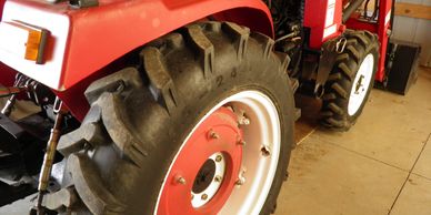 True Goo Tire Sealant. Small or Compact tractors are 16 oz/tire front and 64 oz/tire rear