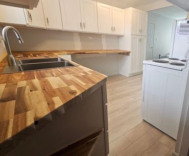 butcher block countertops, custom kitchen design, kitchen renovation, kitchen supply, wood counters.