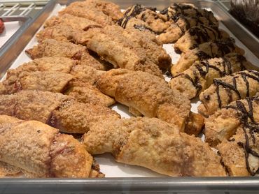 Rugalach filled with chocolate or raspberry filling