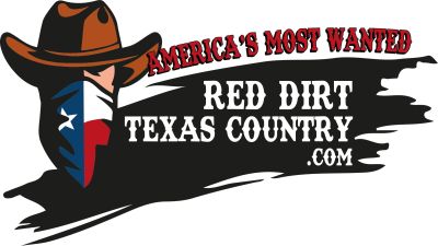 Logo featuring a cowboy with a Texas flag face mask and bold text about Texas country music.