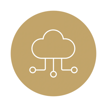 Cloud depicting the accounting service is provided online.