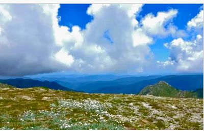 December in Kosciuszko National Park overlooking the mountain peaks