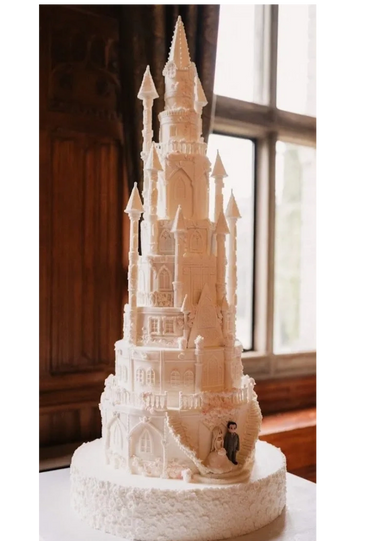 Huge Bespoke Castle Cake Wedding Cake