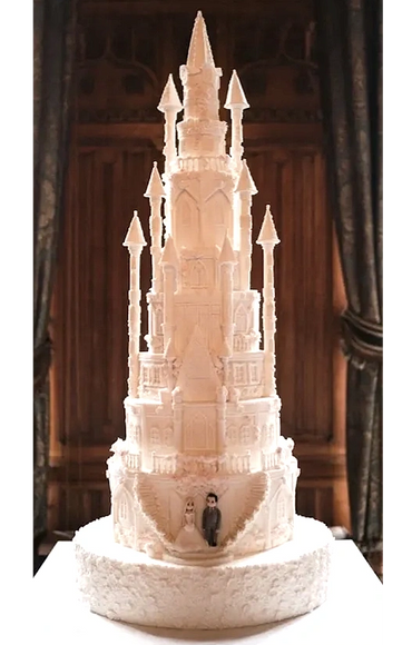 Huge Castle theme Wedding Cake.