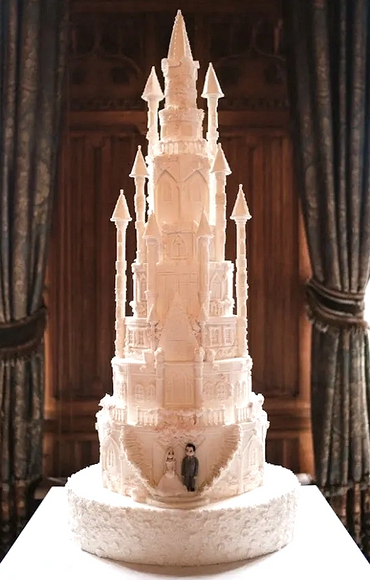 Huge Castle theme Wedding Cake.