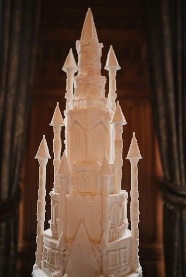 Extra large 10 tier Wedding cake Castle themed