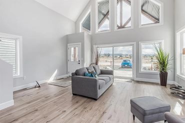 main living area of modern farmhouse cottage, Aframe
