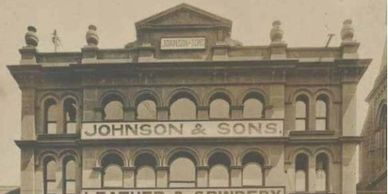 Historic Johnson & Sons leather and grindery wholesale building.