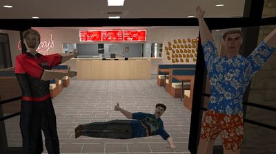 Characters from the game inviting you to your doom.